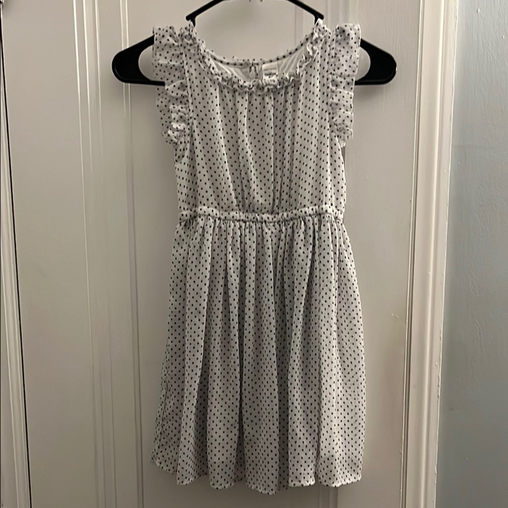 Polka Dot Kids Dress - White and Black